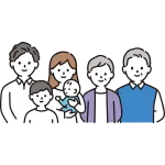 3 Generation Family Upper Body SVG Icon